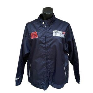 Nascar National Guard Dale Jr 88 Navy Full Zip Windbreaker Jacket Women’s S/M